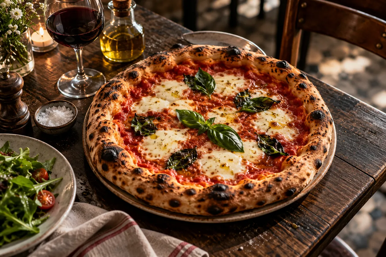 Pizza au feu de bois