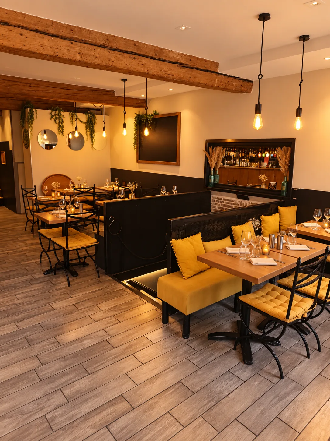 La salle de restaurant de Chez Sam